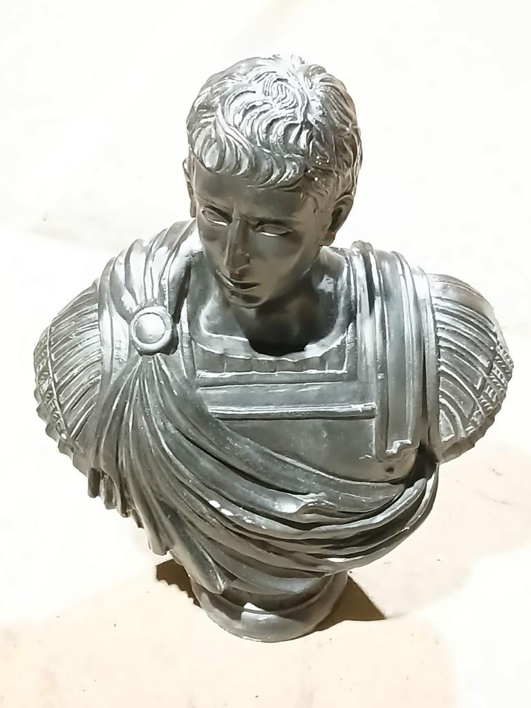 Augustus Buste Romeinse Keizer Figuur Tuin Decoratie, Weerbestendig, Buste, Ophalen of Verzenden, Composieten
