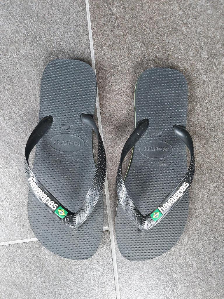 Havainas slippers heren maat 41/42, Zwart, Havaianas, Ophalen of Verzenden, Gedragen