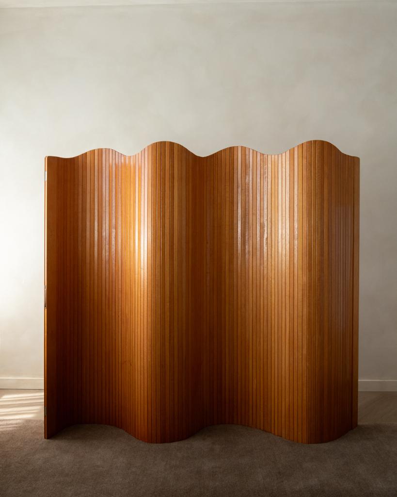 Vintage Art Deco grenen kamerscherm Jomain Baumann jaren 30, Huis en Inrichting, Ophalen, Gebruikt