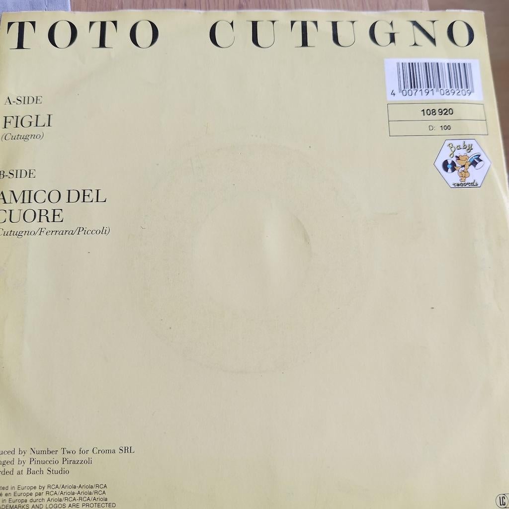 Toto Cutugno - Figli / Amico del Cuore (Single), Cd's en Dvd's, Ophalen of Verzenden, 7 inch