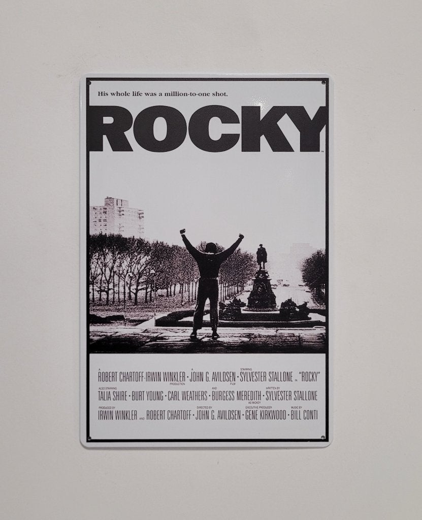 Rocky Balboa Stallone reclamebord van metaal wandbord deco, Info@deconoord.nl, Deco Noord, Nieuw, Ophalen of Verzenden