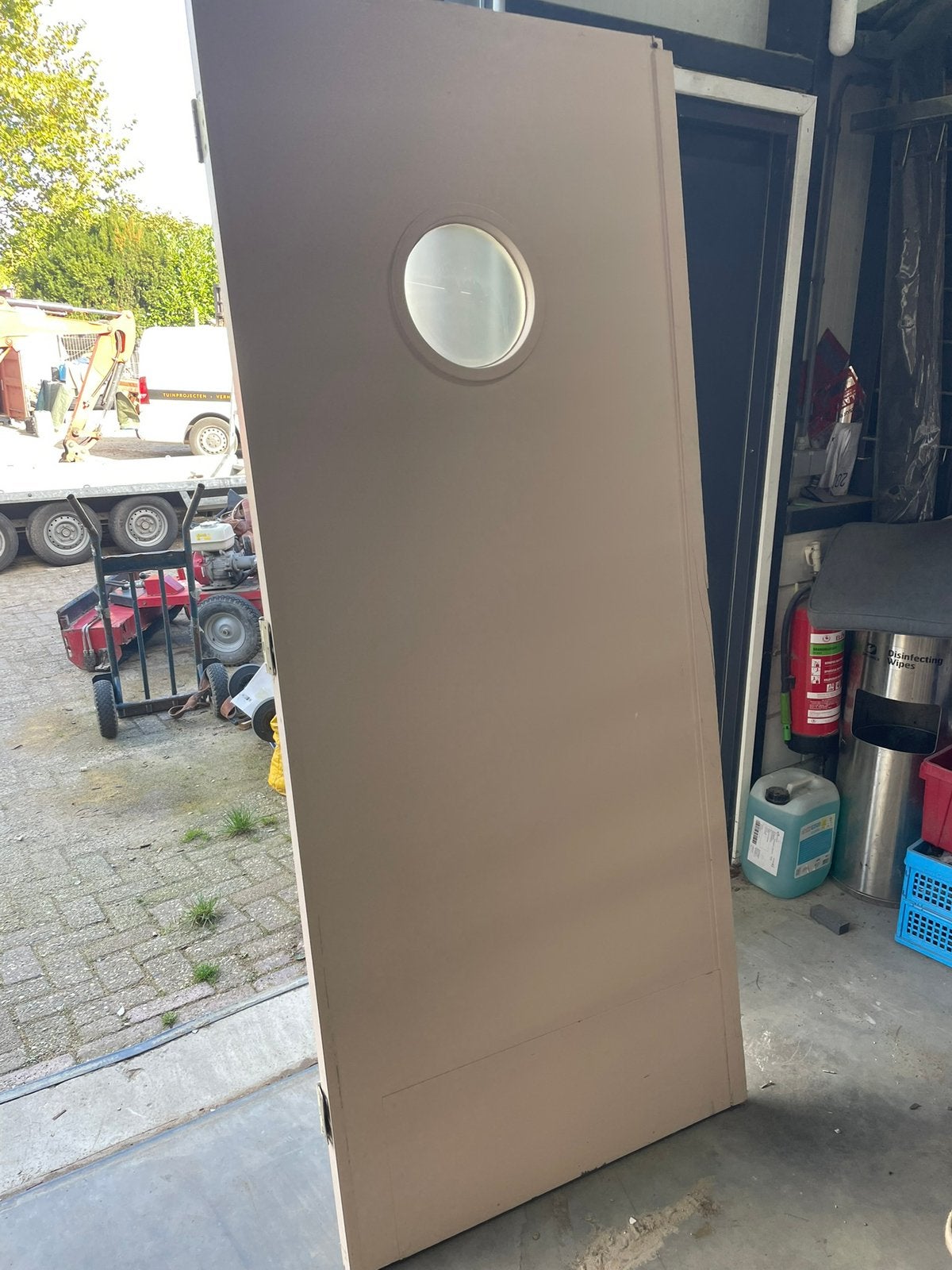 horecadeuren / hoteldeuren met patrijspoort, 83x212 cm, Ophalen, Zo goed als nieuw, 120 cm of meer, Binnendeur