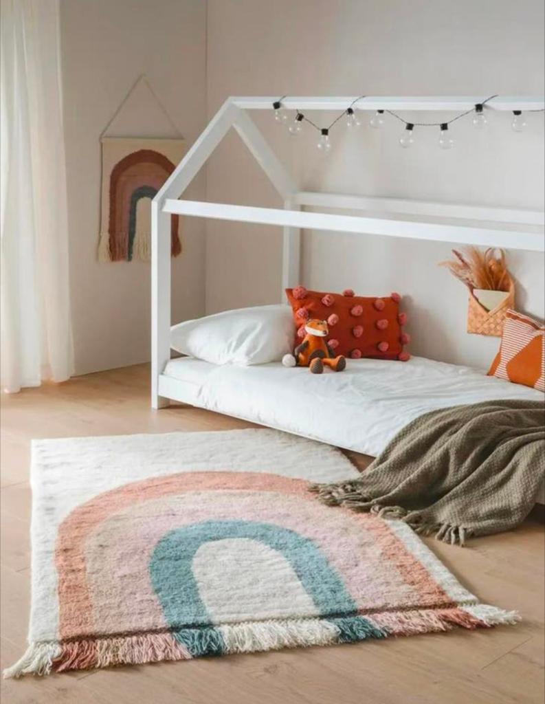 Handgemaakte 100% wollen vloerkleed, Ophalen of Verzenden, Nieuw, Minder dan 140 cm, Minder dan 70 cm
