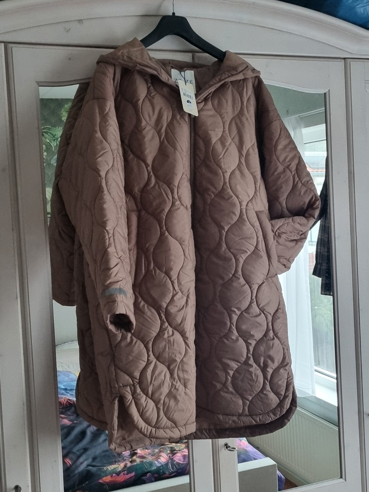 Gewatteerde Jas XXL, Kleding | Dames, Ophalen, Bruin, Maat 46/48 (XL) of groter, Nieuw