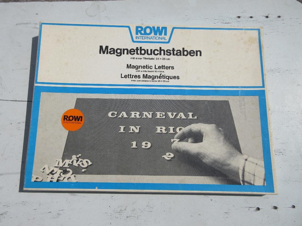 Vintage Rowi magnetic letters, Ophalen of Verzenden, Gebruikt