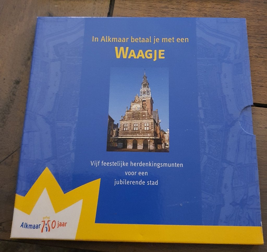Alkmaarse Waagje – set met vijf herdenkingsmunten, Ophalen of Verzenden, Overige landen, Setje