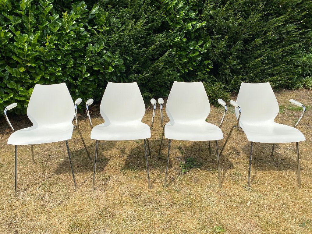Eetkamerstoelen, Ophalen, Kunststof, Wit, Design