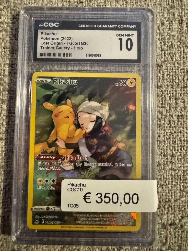 Pikachu TG05 CGC 10, Ophalen of Verzenden, Nieuw, Losse kaart, Foil