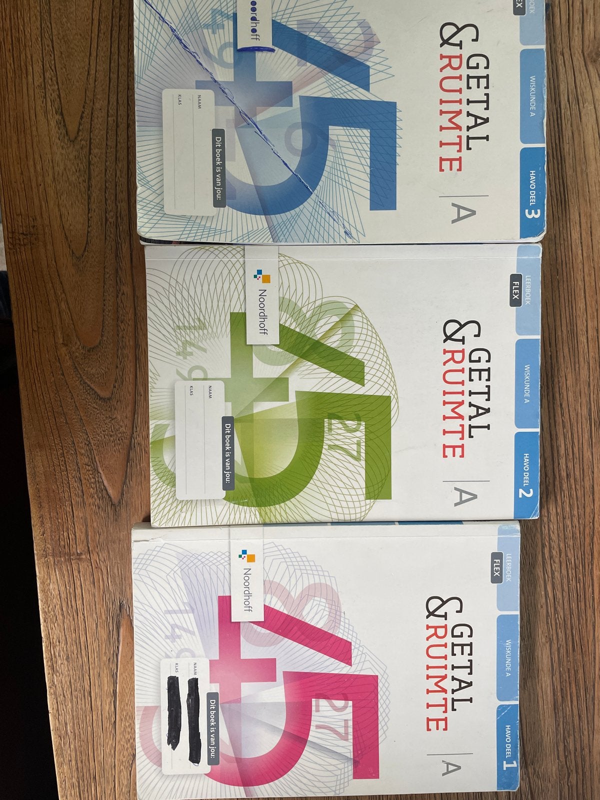 Getal & Ruimte A HAVO deel 1, 2 en 3, Boeken, Ophalen of Verzenden, Gelezen, HAVO, Wiskunde A