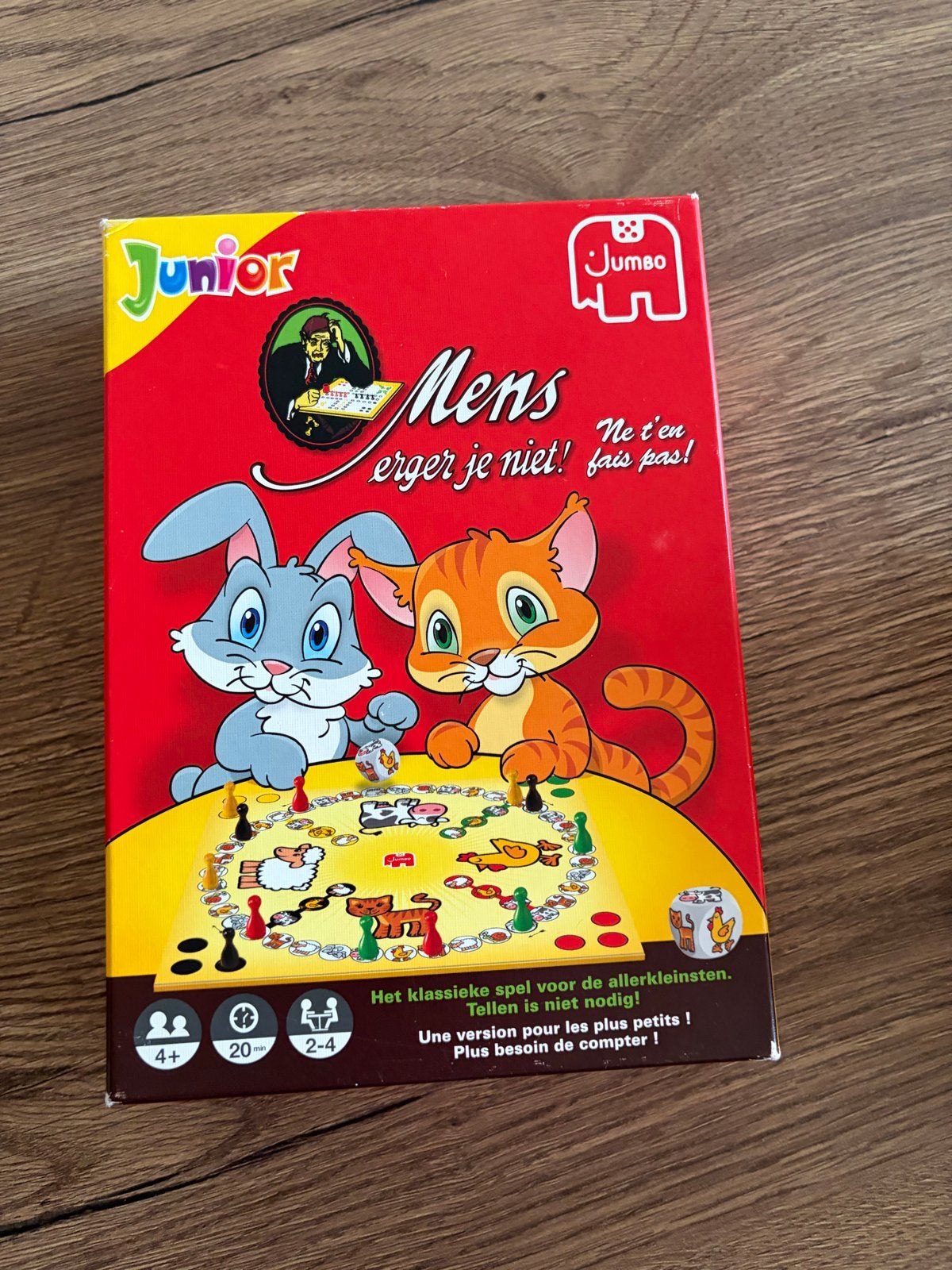 Jumbo Mens Erger Je Niet! Junior - Zo goed als nieuw, Hobby en Vrije tijd, Gezelschapsspellen | Bordspellen, Ophalen, Zo goed als nieuw