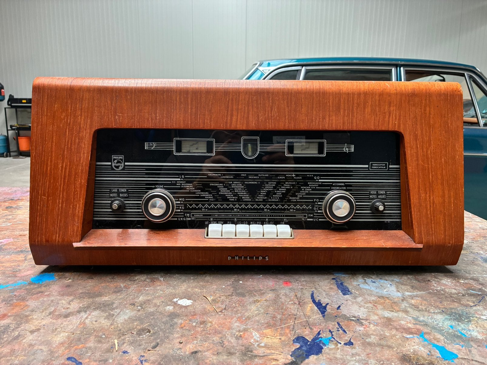 Philips buizenradio - doe een leuk bod, Ophalen, Buis of Buizen