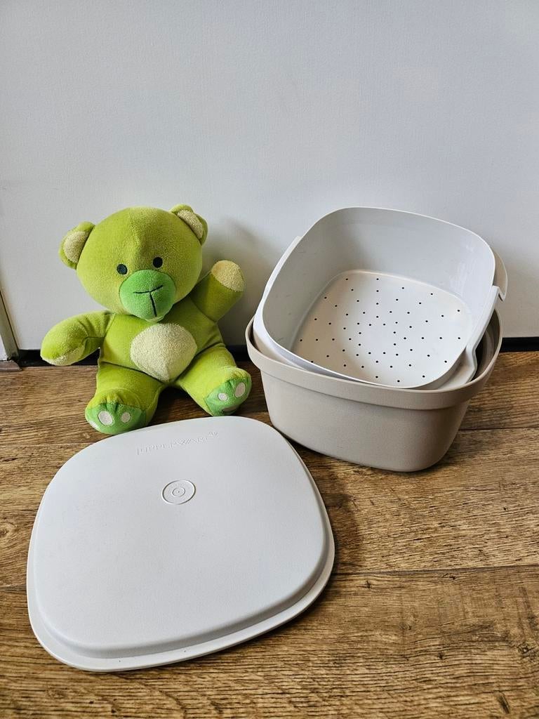 Tupperware serveerwonder retro beige crème, Ophalen of Verzenden, Gebruikt, Bruin, Bak of Kom
