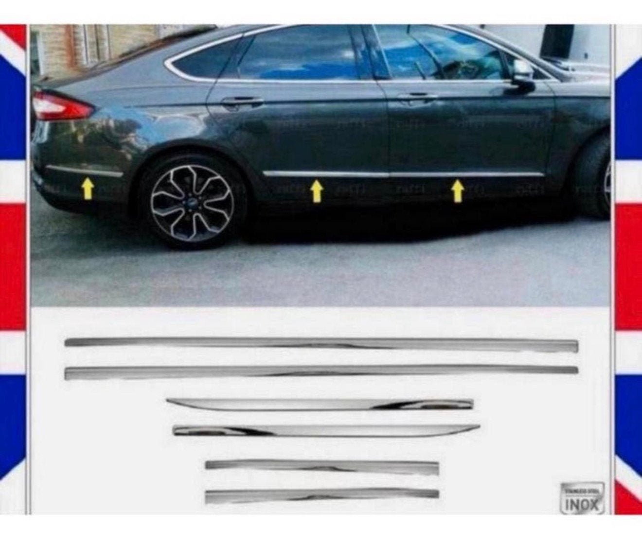 Ford Mondeo MK5 Sedan 2015+ Chrome sierstrips strips chroom, Ophalen of Verzenden, P, P, P