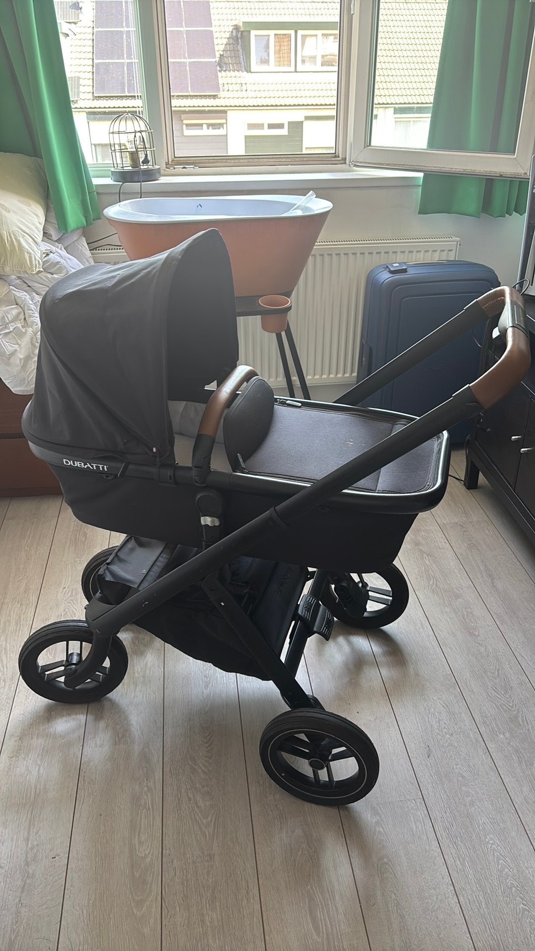 Wandelwagen 2 in 1 Dubatti, Kinderen en Baby's, Kinderwagens en Combinaties, Zo goed als nieuw, Combiwagen, Met reiswieg, Ophalen