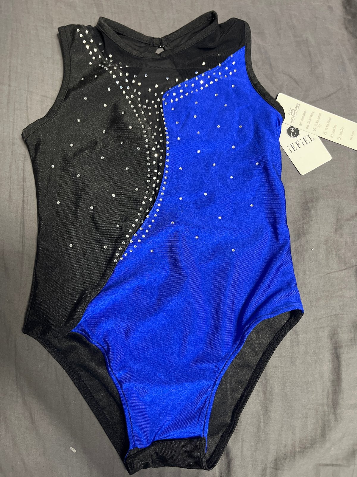 Turnpakje Zwart/Blauw met Strass Steentjes, Zwart, Overige typen, Nieuw, Ophalen of Verzenden