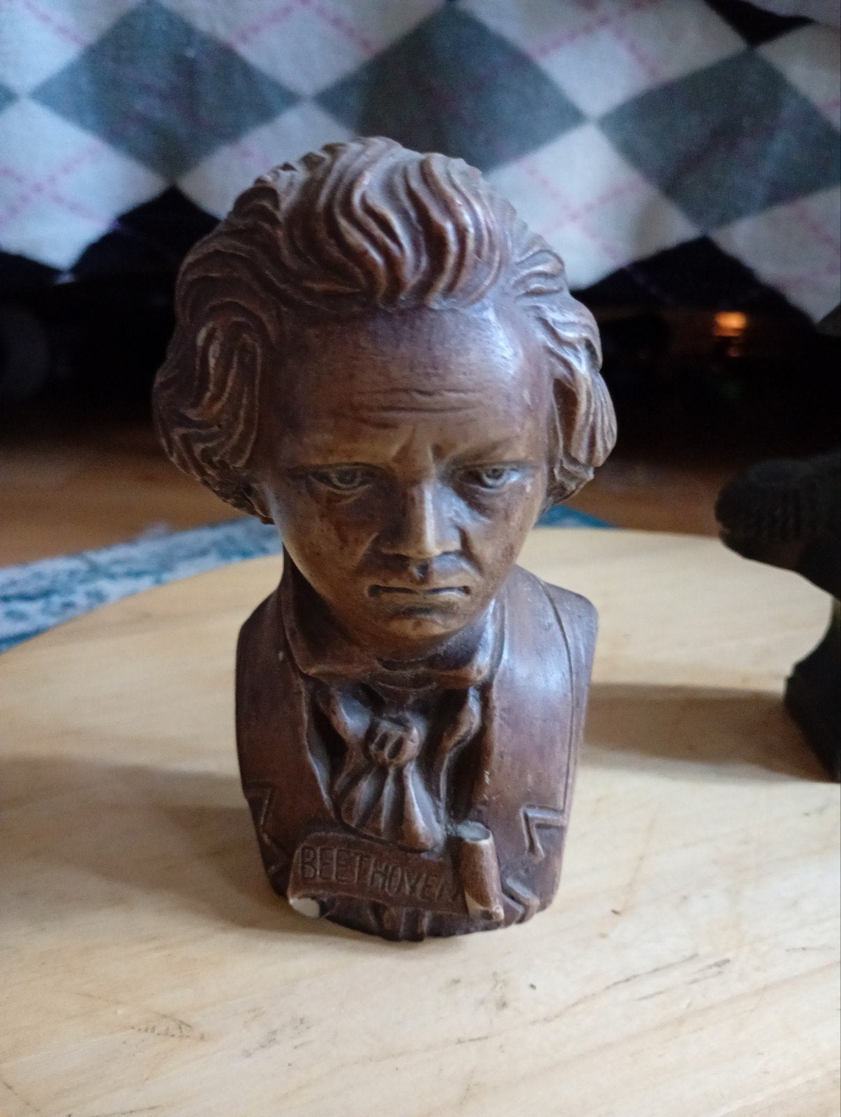 Vintage Borstbeelden: Beethoven & Napoleon Set, Antiek en Kunst, Ophalen, Minder dan 20 cm, Gips, Buste