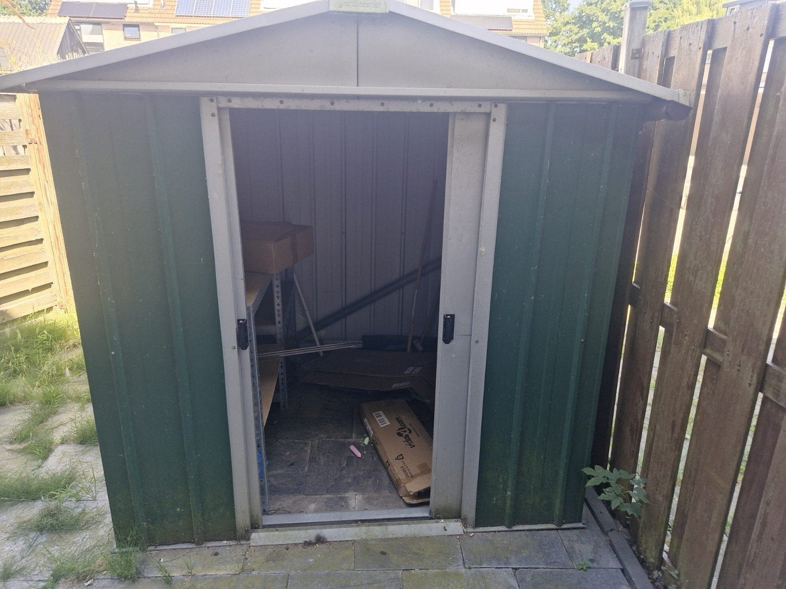 Nette schuurtje, Tuin en Terras, Bergingen en Tuinkasten, Ophalen, Zo goed als nieuw, Metaal, Overige typen
