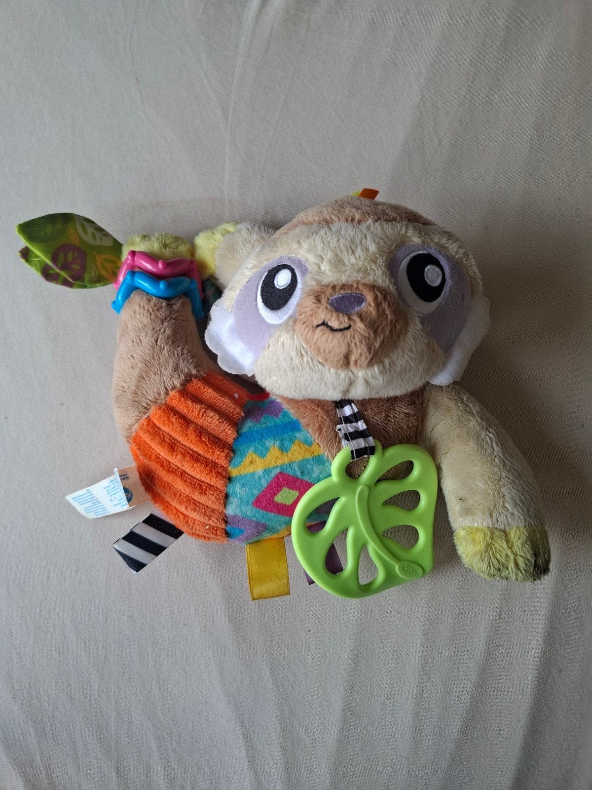 Playgro Luiaard Rammelaar/Bijtring, Ophalen of Verzenden, Gebruikt, Rammelaar, Met geluid