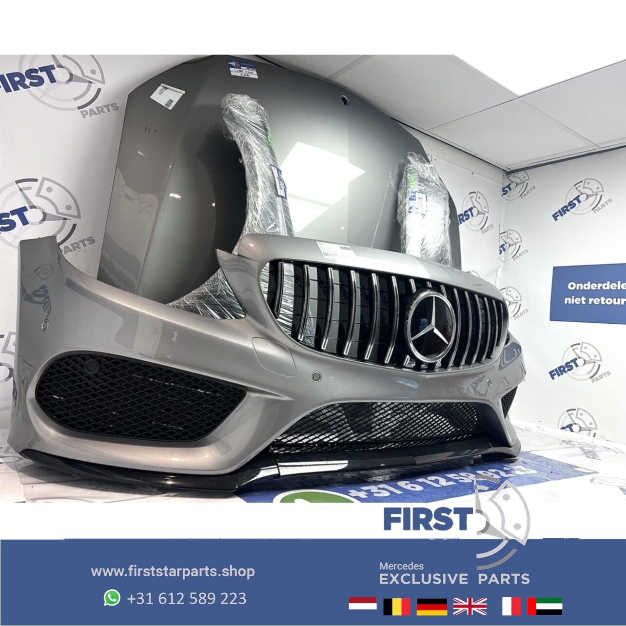 W205 COMPLETE C43 AMG VOORKOP GRIJS FRONT Mercedes C Klasse