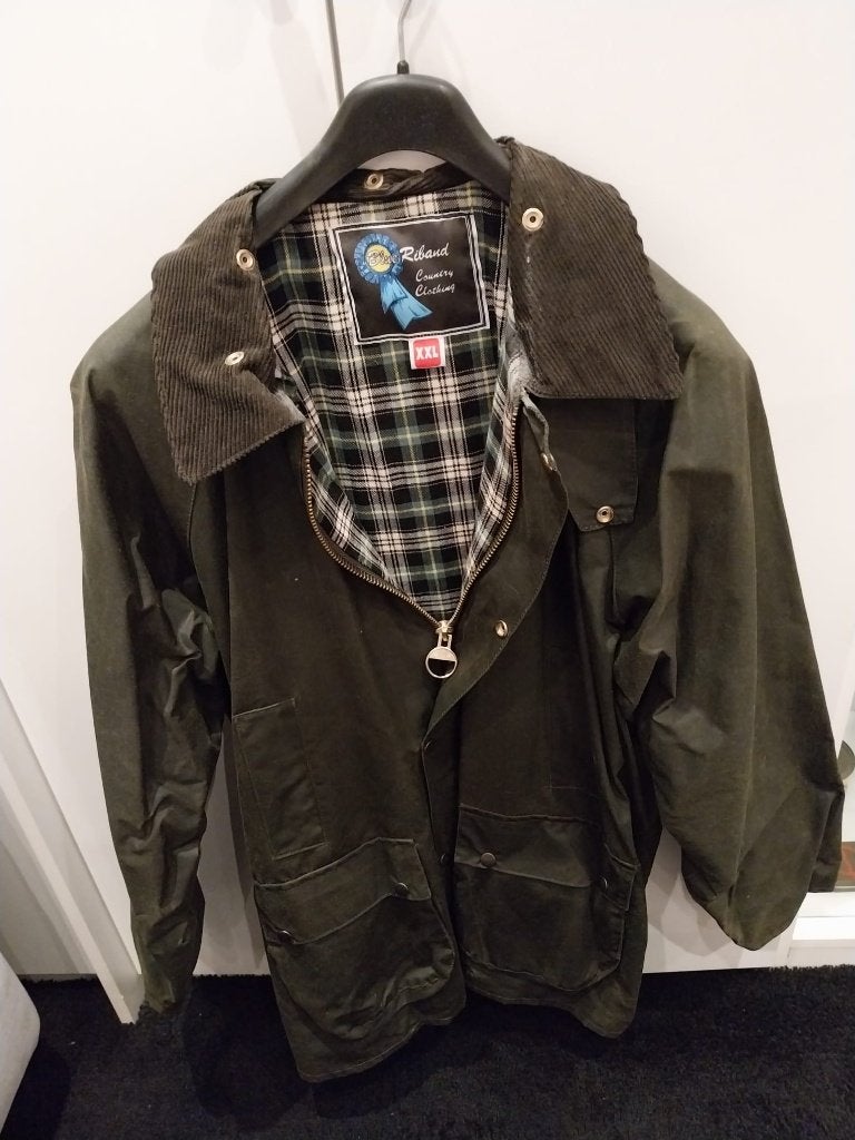 Wax jas maat XXL (valt kleiner), Ophalen of Verzenden, Zo goed als nieuw, Maat 52/54 (L), Groen