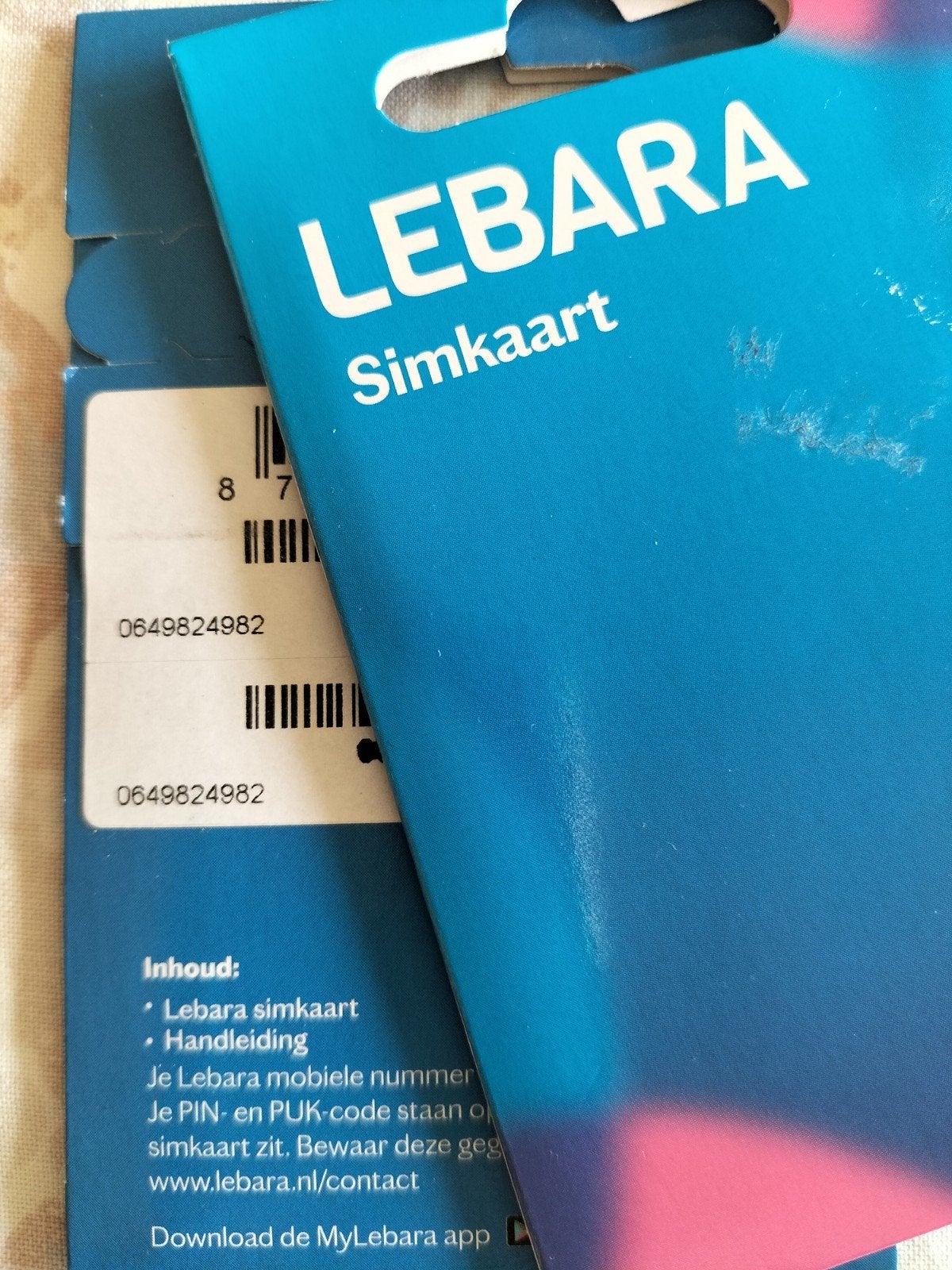 MOOI NUMMER LEBARA PREPAID 06-4982-4982, Ophalen of Verzenden, Nieuw, KPN, Simkaart