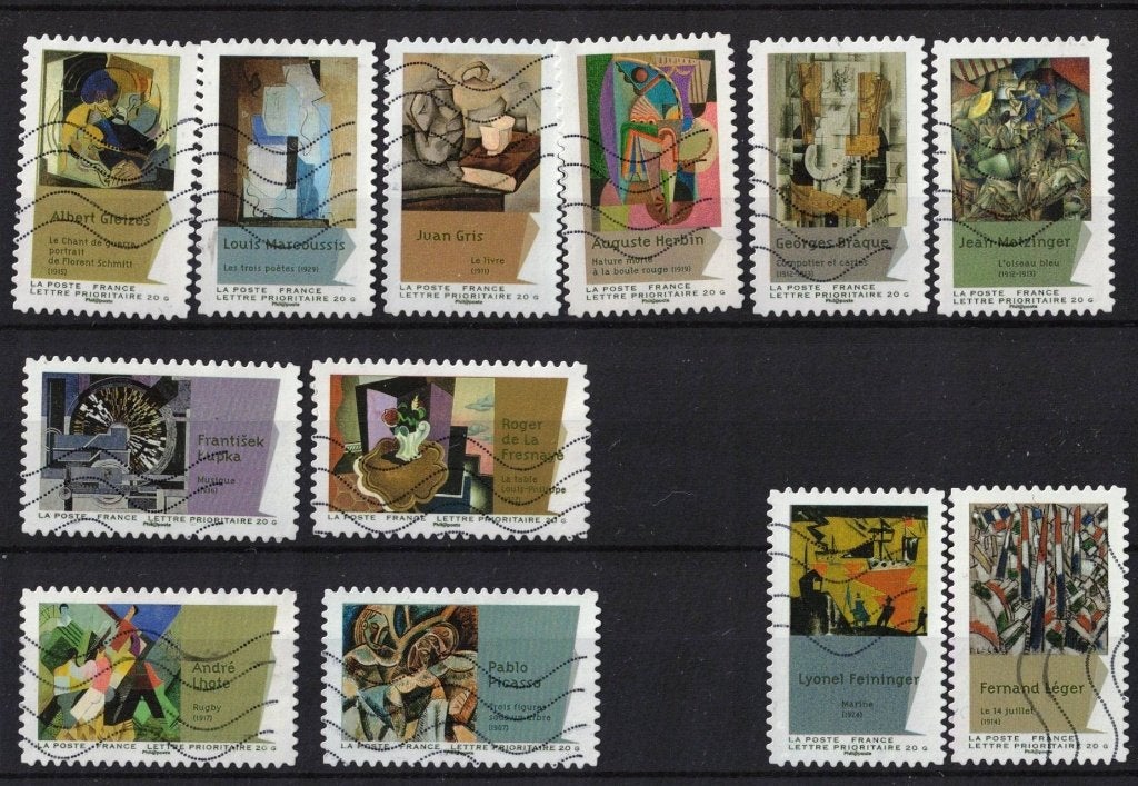 Frankrijk, serie "kubisme" 2012-41, Verzenden, Gestempeld