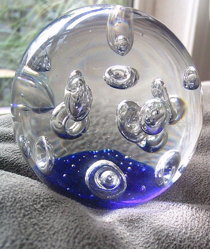 Vintage art glass paperweight presse paper papier gewicht, Antiek en Kunst, Ophalen of Verzenden