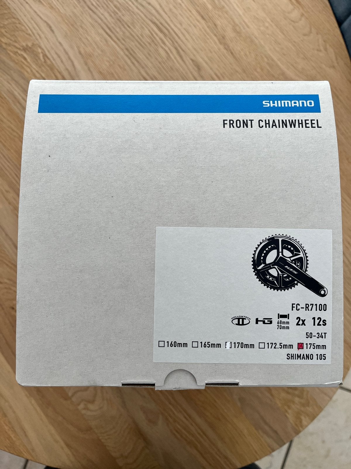Shimano 105 FC-R7100 Crankstel 50-34T 175mm, Crankstel of Pedalen, Nieuw, Ophalen of Verzenden, Aluminium