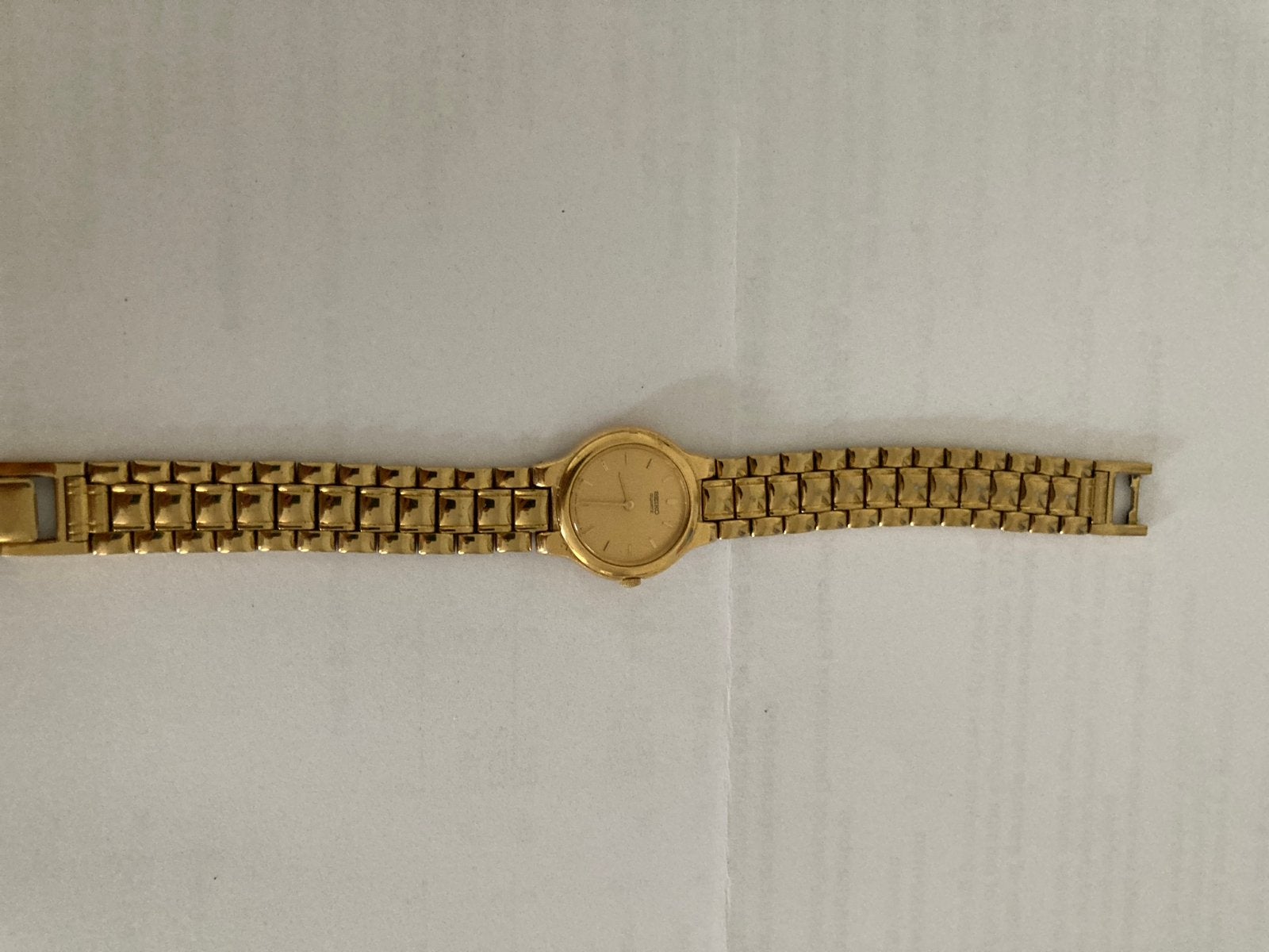Goudenkleurig Seiko Polshorloge - Klassiek en Elegant, Polshorloge, Ophalen of Verzenden, Zo goed als nieuw, Overige materialen