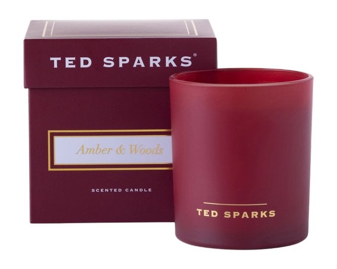 Geurkaars Ted Sparks Amber & Woods, Ophalen of Verzenden, Nieuw, Glas