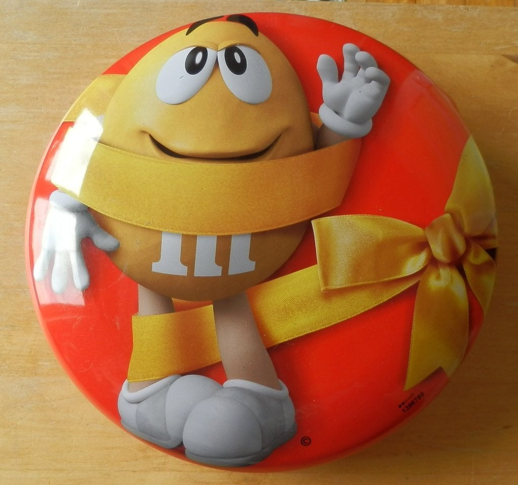 Leuk Rond verzamel blik van M&M, Ophalen of Verzenden, Zo goed als nieuw, Koek(jes)