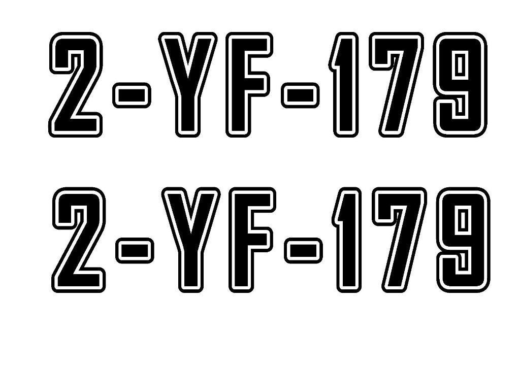 Boot registratie stickers set van 2 stuks, Ophalen of Verzenden, Nieuw, Overige typen