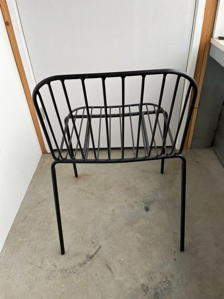 Foto 3 van legend morris metalen draadstoel mat zwart nieuw