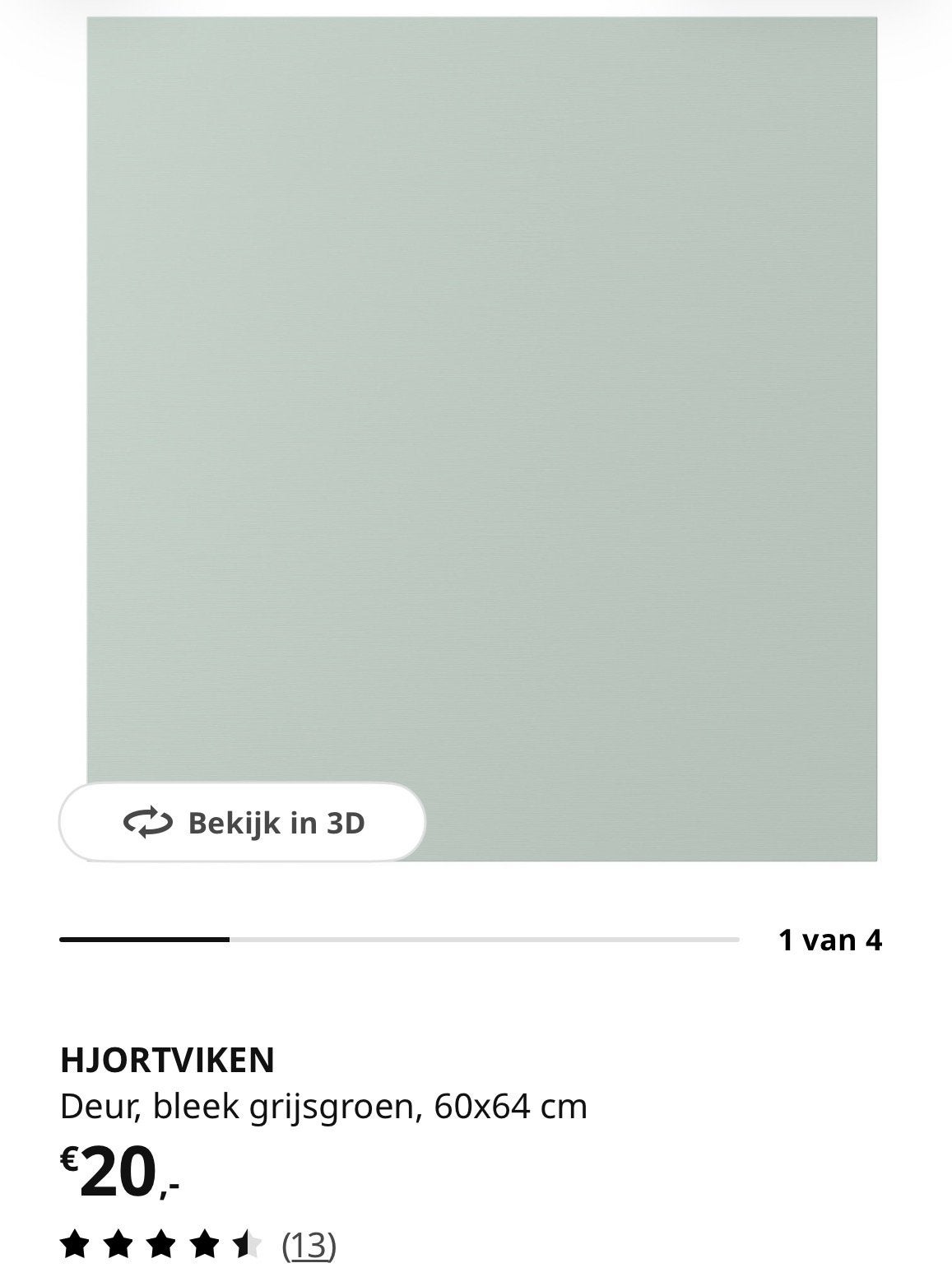 Deur Ikea Hjortviken 3 stuks, Ophalen, Zo goed als nieuw, Minder dan 150 cm, Minder dan 100 cm
