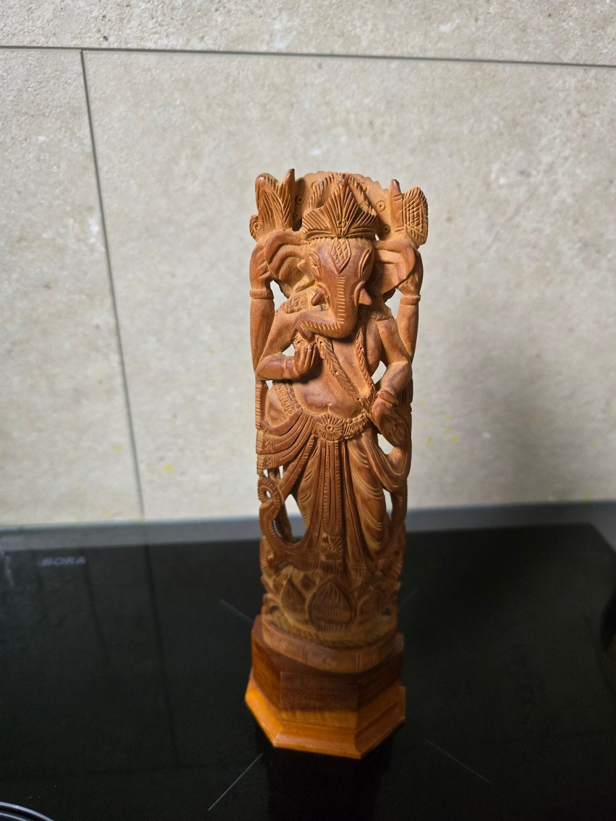 Houten Ganesha Beeld - Perfecte Staat, Fijn Uitgesneden, Ophalen of Verzenden