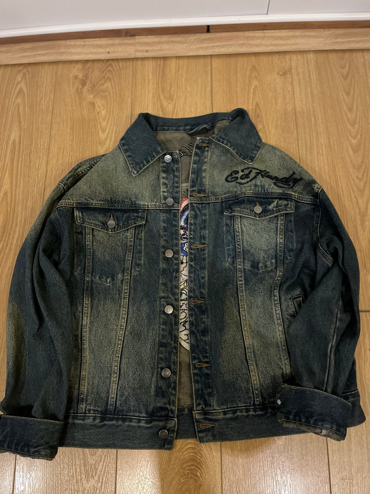 Ed Hardy Spijkerjas Maat M -Denim Jacket, Ophalen of Verzenden, Nieuw, Maat 48/50 (M), Blauw