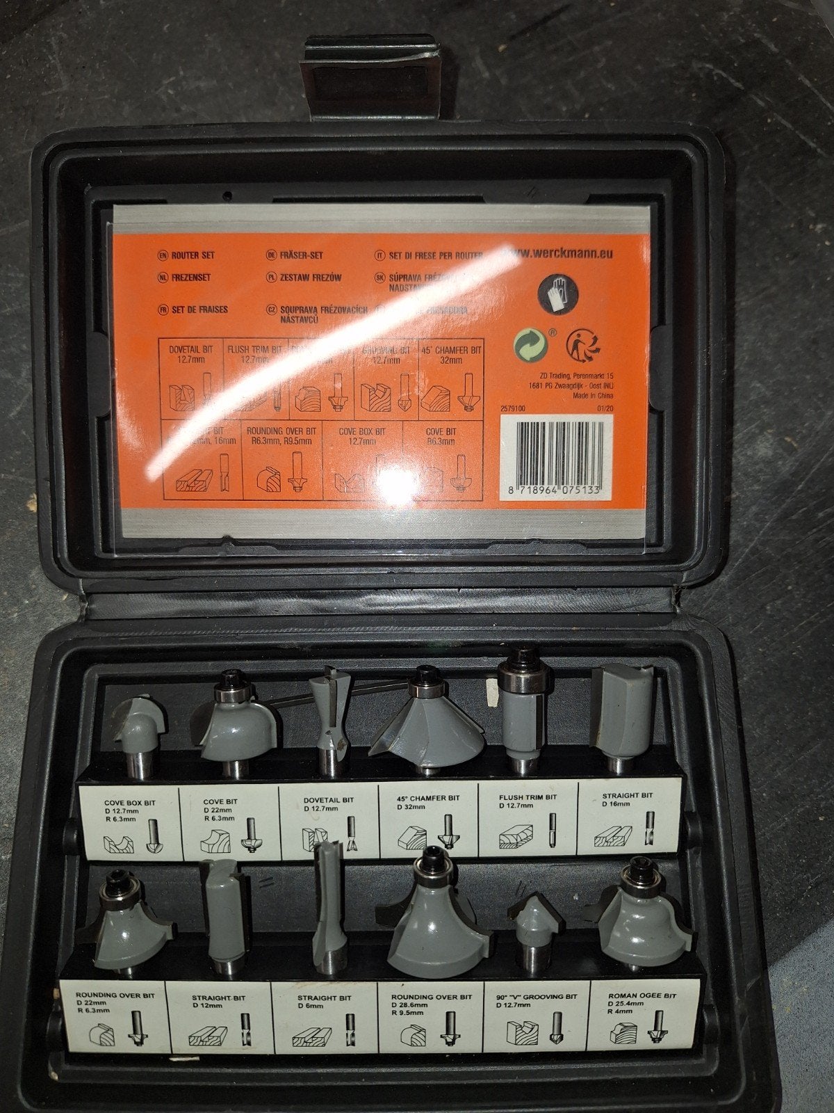 Frezenset 8 mm schacht voor bovenfrees, Ophalen of Verzenden, Nieuw, Bovenfrees