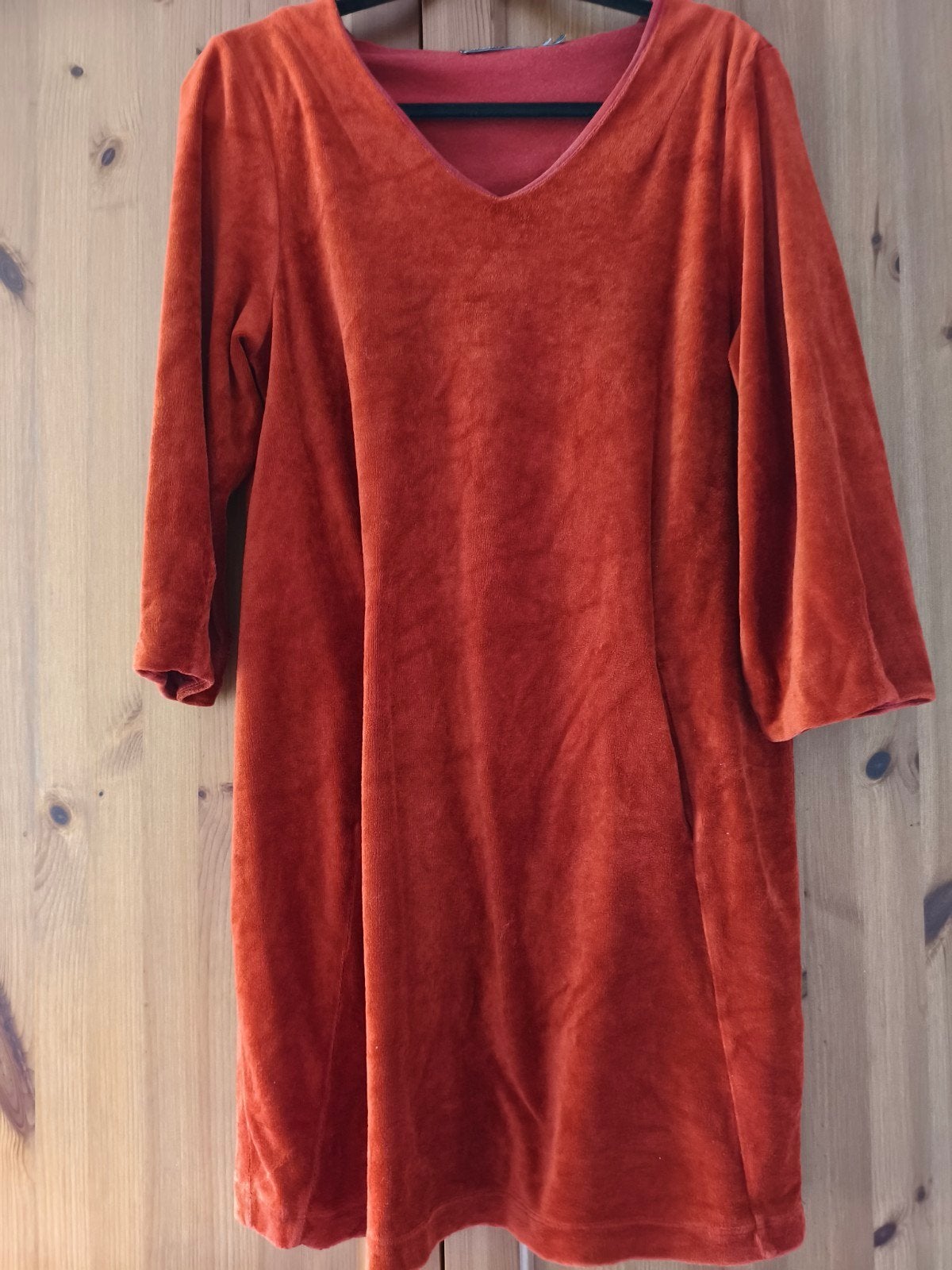 Gudrun Sjoden Velours jurk S, Kleding | Dames, Oranje, Ophalen of Verzenden, Zo goed als nieuw, Maat 36 (S)