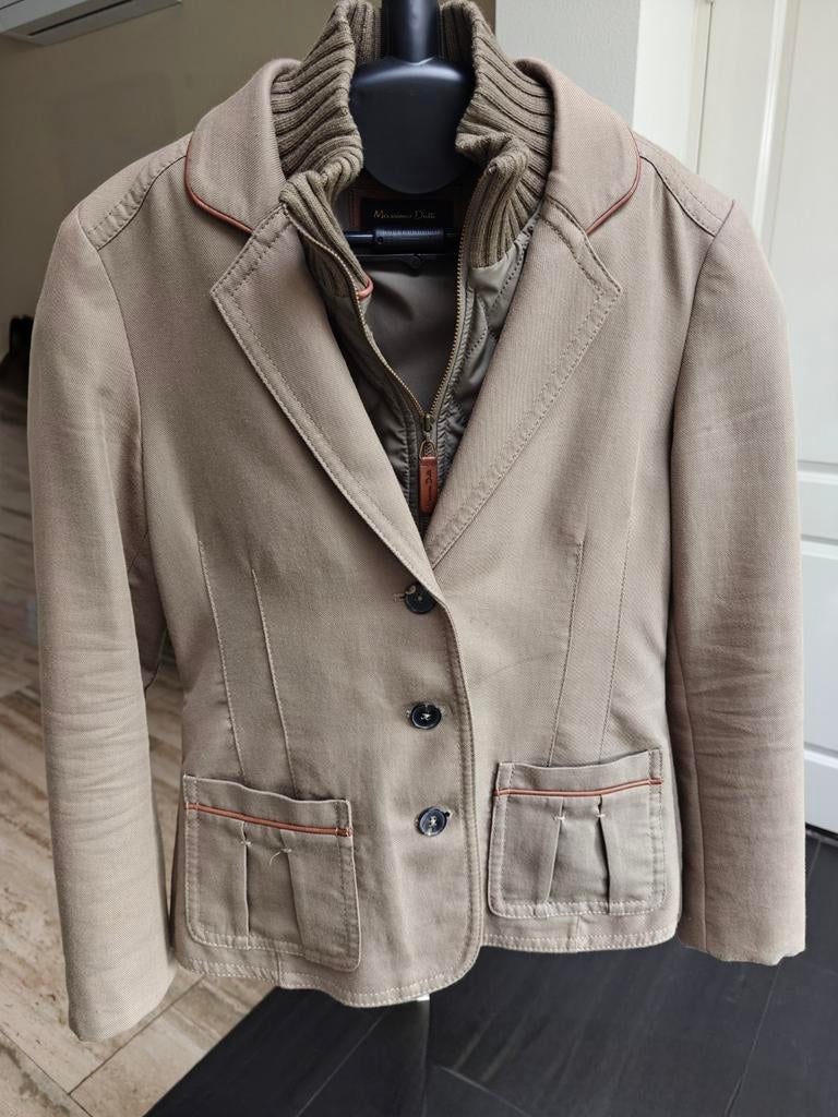 Massimo Dutti dames colbert jasje, Maat 38/40 (M), Massimo Dutti, Beige, Ophalen of Verzenden