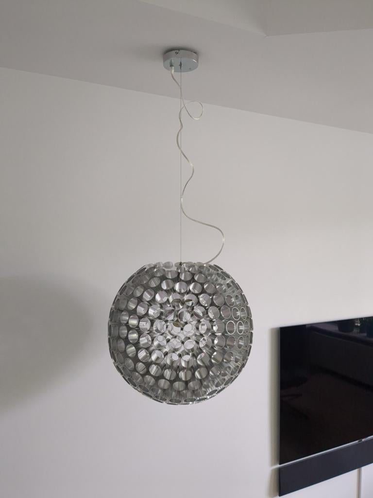 Moderne hanglamp met uniek design, 50 tot 75 cm, Ophalen of Verzenden, Zo goed als nieuw, Metaal
