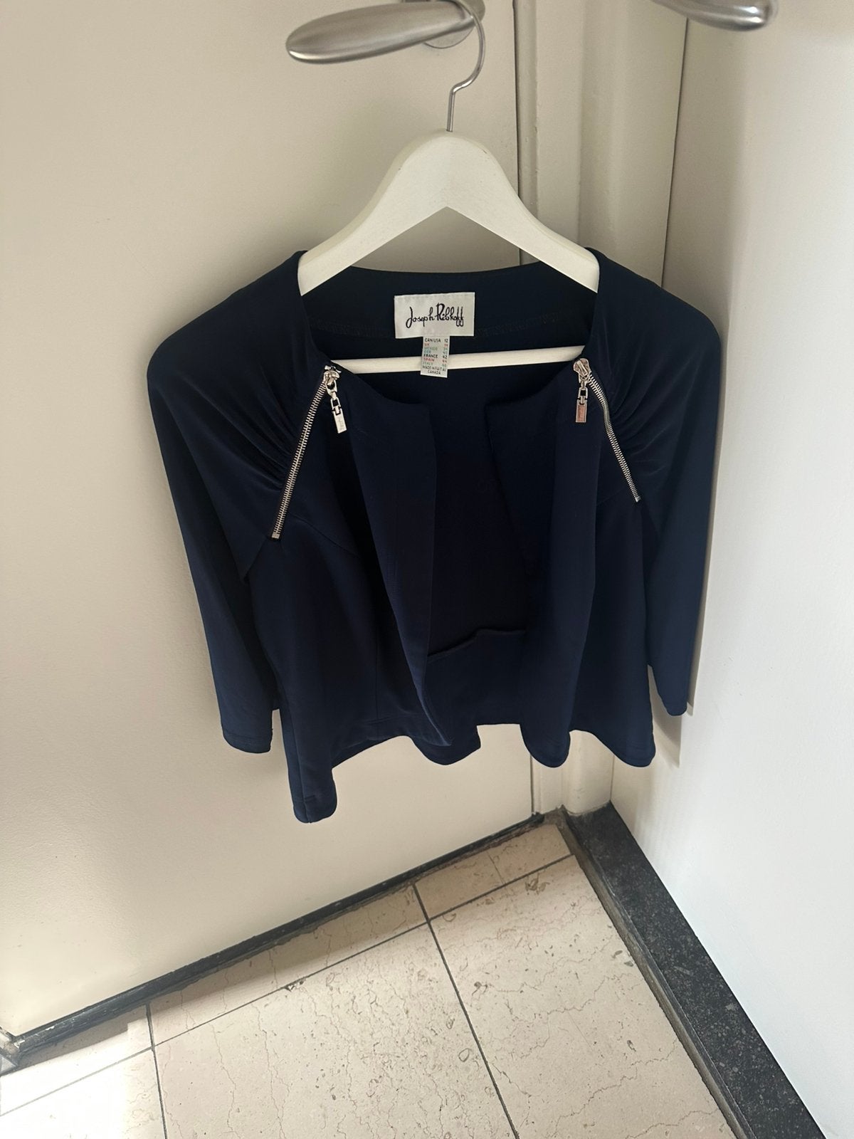 Joseph Ribkoff blauw bollero jasje maat 40, Ophalen of Verzenden, Zo goed als nieuw