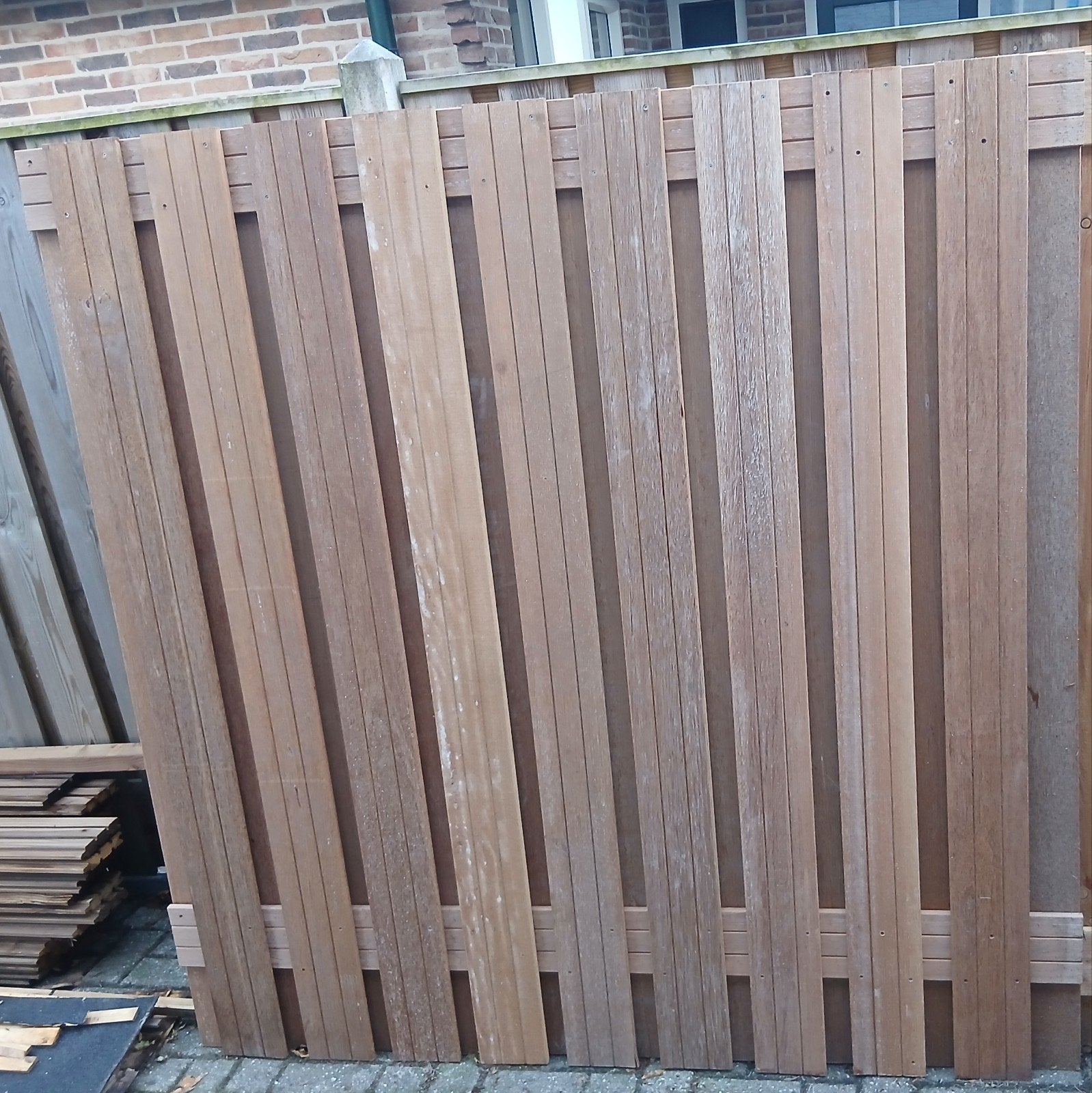 Tuinscherm hardhout 1.80x1.80, Tuin en Terras, Tuinschermen, Ophalen, 150 tot 200 cm, Nieuw, 150 tot 200 cm