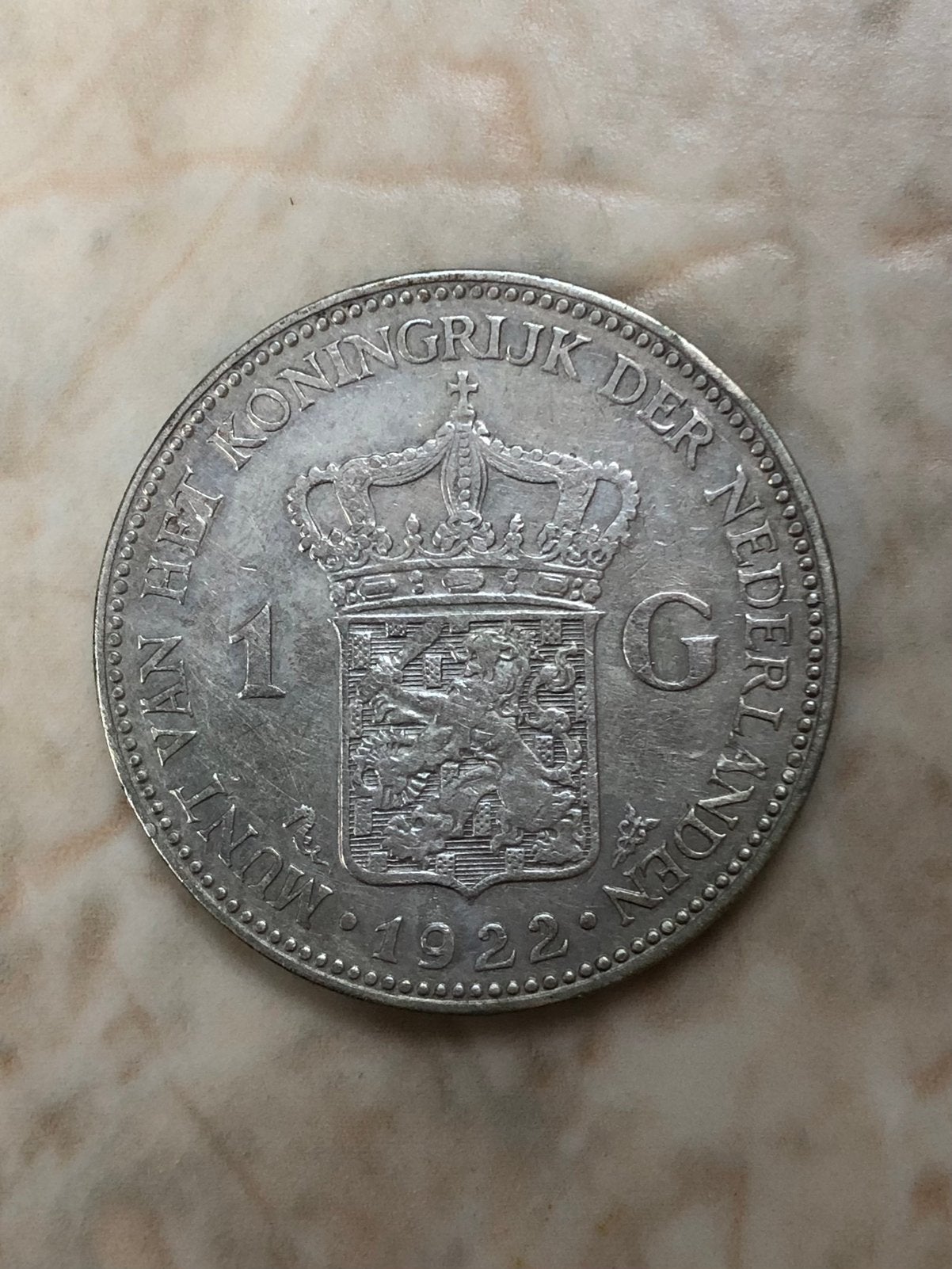 1 gulden 1922, zilver, Wilhelmina., 1 gulden, Verzenden, Zilver, Koningin Wilhelmina