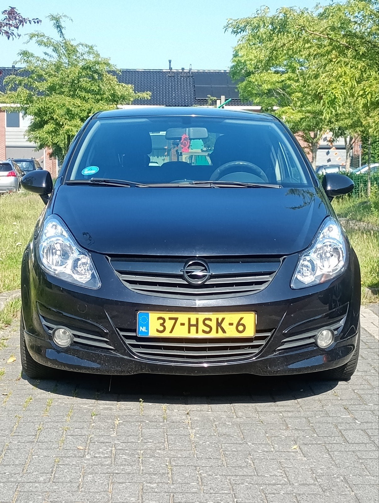 Opel Corsa 1.2 16V opc-line, 3D WR 2009 Zwart, Auto's, Voorwielaandrijving, 450 kg, 40 €/maand, 1229 cc