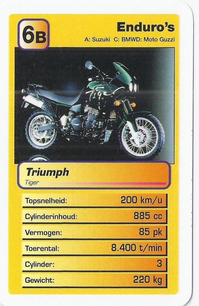 Mok5 motorkaartje 6b triumph tiger, Ophalen of Verzenden, Zo goed als nieuw, Auto's