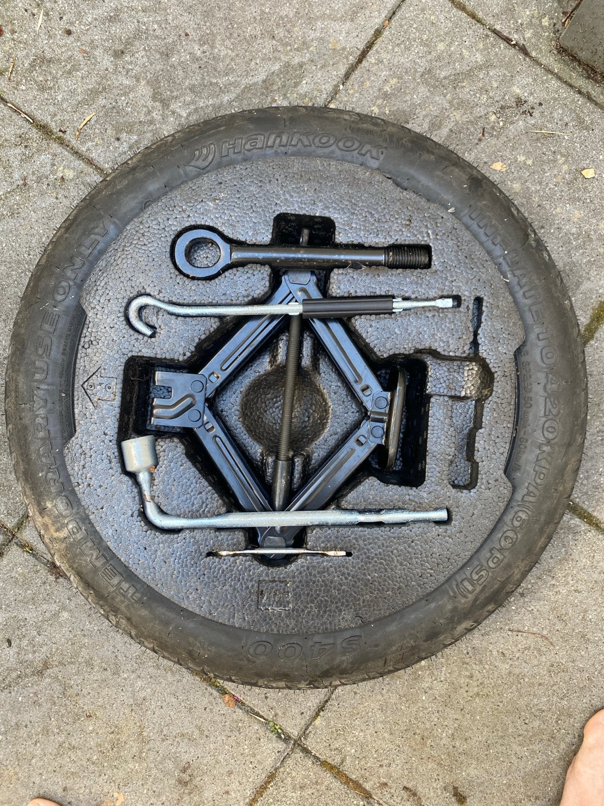 Reservewiel met krik en gereedschap - T125/80D15, Auto-onderdelen, Banden en Velgen, Ophalen, Gebruikt, 15 inch, Banden en Velgen