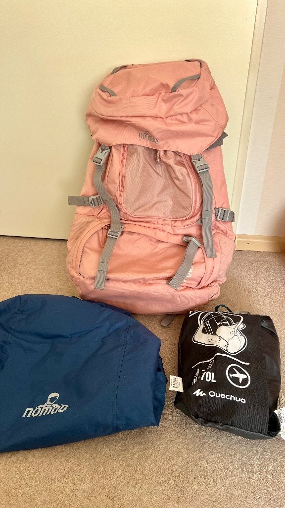 Backpack Nomad Batura 55L roze incl. Covers, Ophalen of Verzenden, Gebruikt, Roze, 30 cm of meer