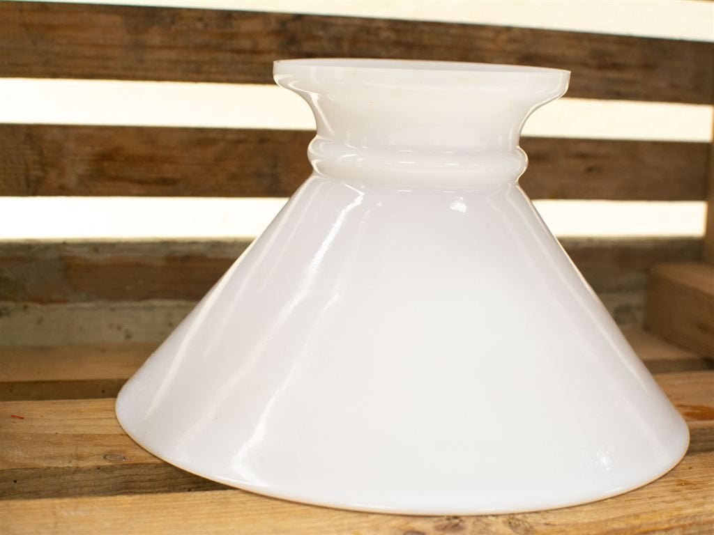 Opaline lampenkap 34078, Gebruikt, Wit, Rond, Ophalen of Verzenden