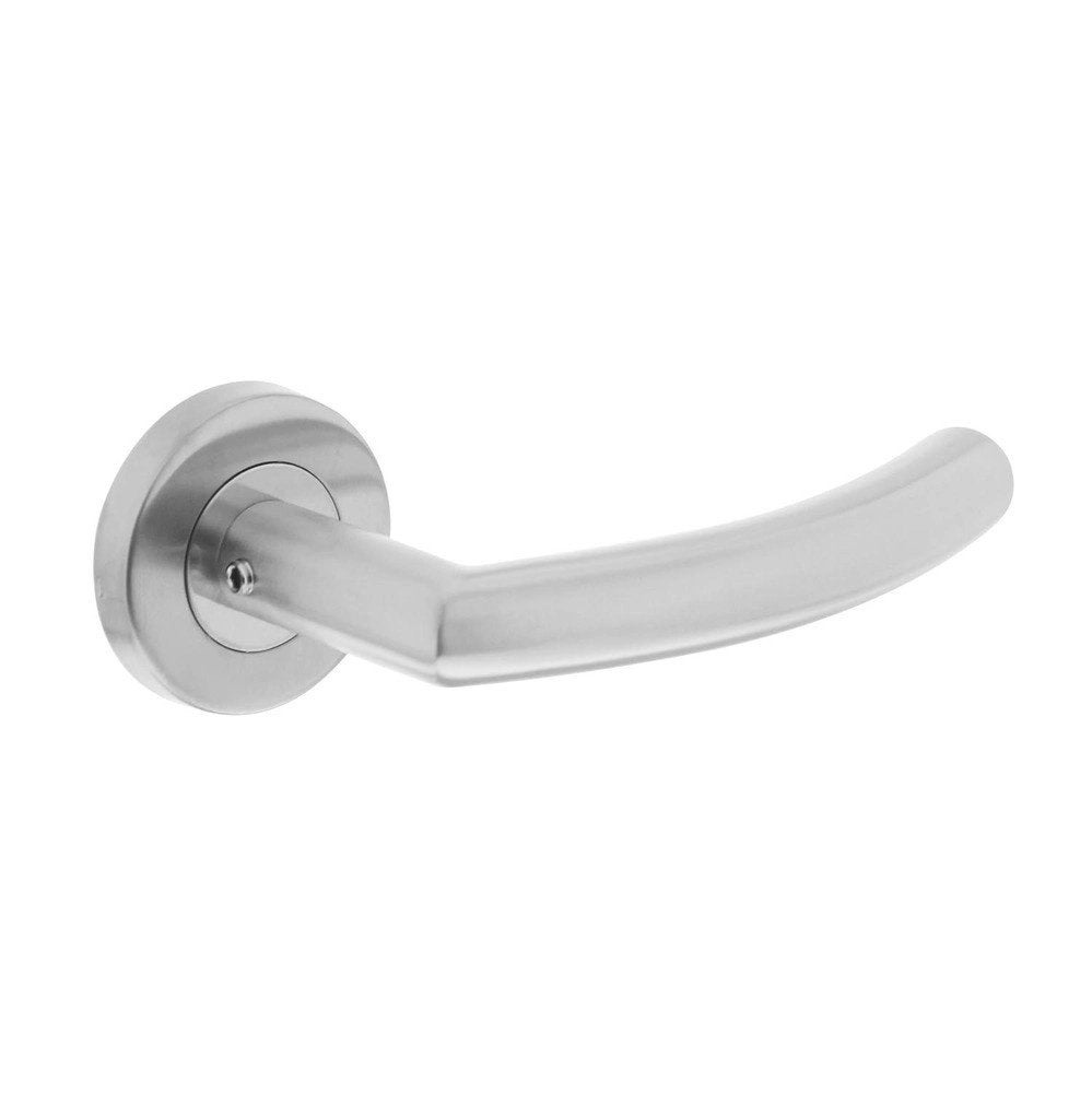 Intersteel Deurkruk Half Rond/hoek RVS Geborsteld NIEUW, Ophalen of Verzenden, Nieuw, Rvs, Klink of Kruk