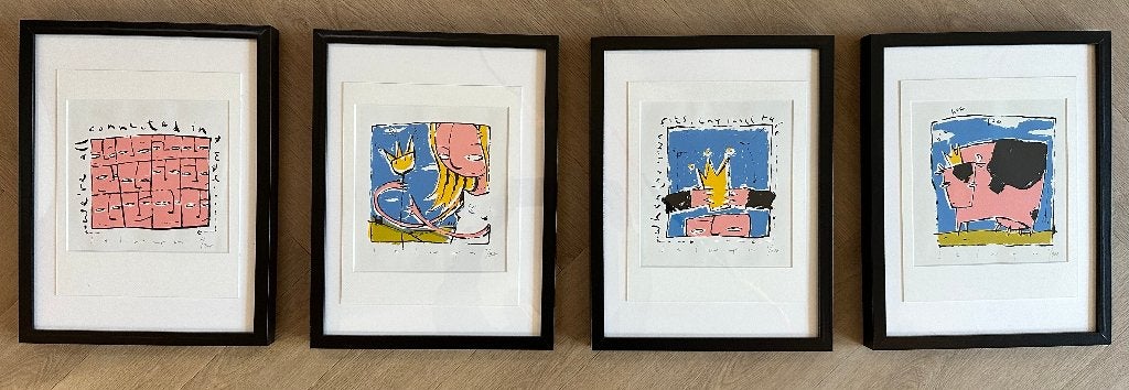 Selwyn Senatori - Set van 4 zeefdrukken – 1/300 – ingelijst, Ophalen of Verzenden